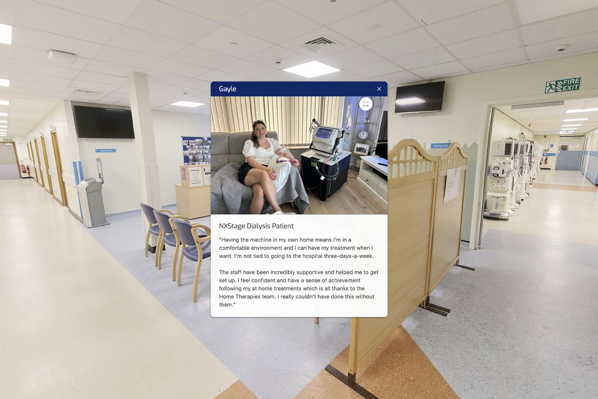 patient story pop-up